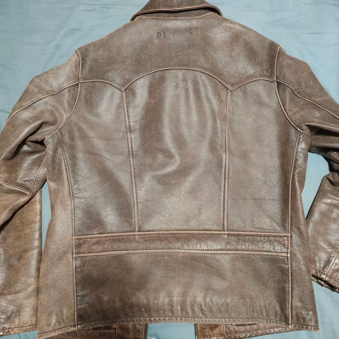 RRL 1960 스타일 복각 빈티지 카우하이드 레더 자켓 상품이미지4