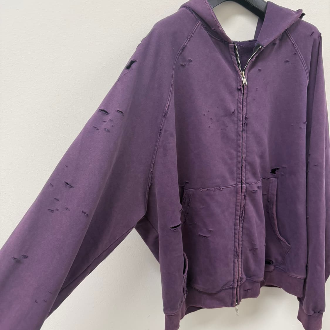 디스트로이드 후드집업 (vintage purple) 상품이미지9