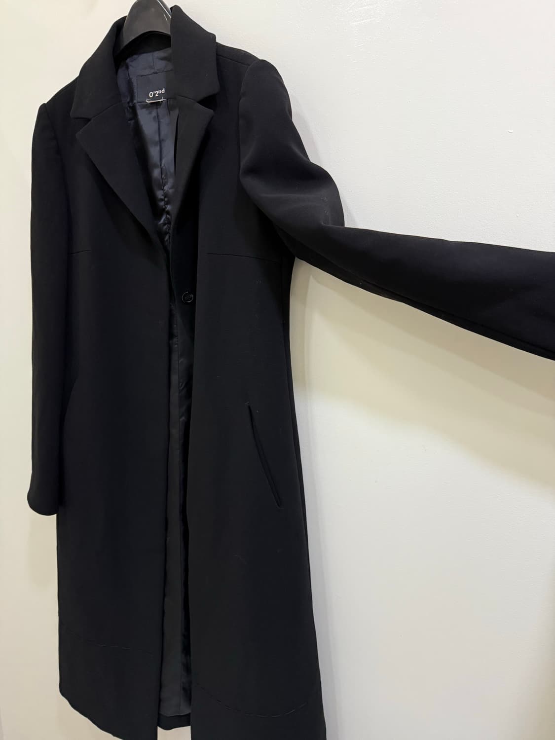 오즈세컨드 블랙 코트 정품 상품이미지3
