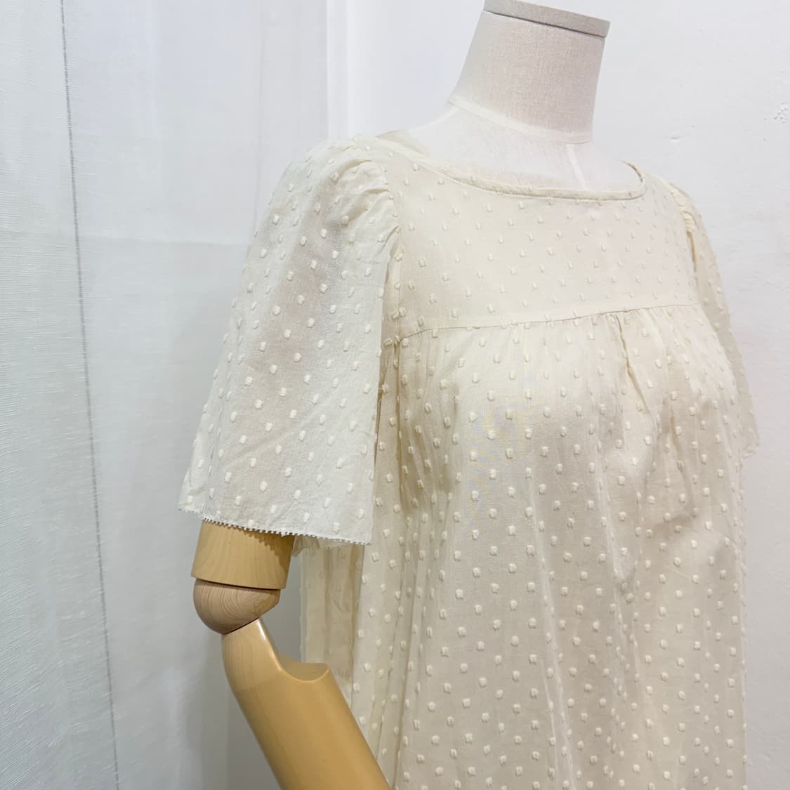 일본빈티지 도트레이어드 블라우스 도트자수 3501 상품이미지2