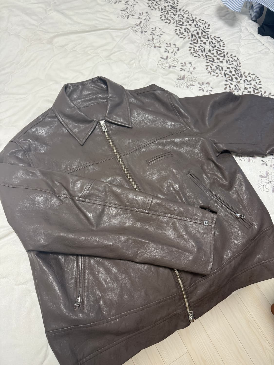 999휴머니티 헤리티지 포 레더 자켓 브라운 상품이미지4