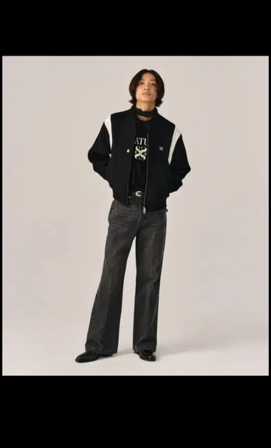 세터 퍼시 칼라리스 바시티 자켓 블랙 상품이미지2