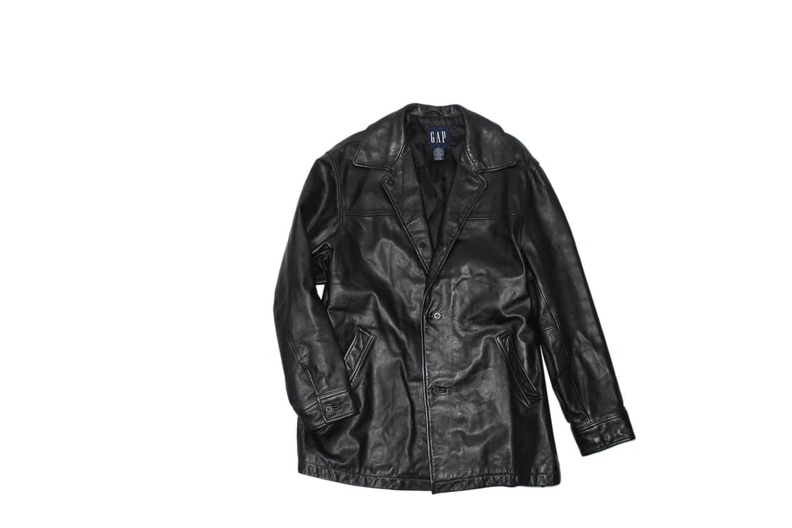 1990s OLD GAP 갭 쿠니치노무라 카우레더 카코트 상품이미지5