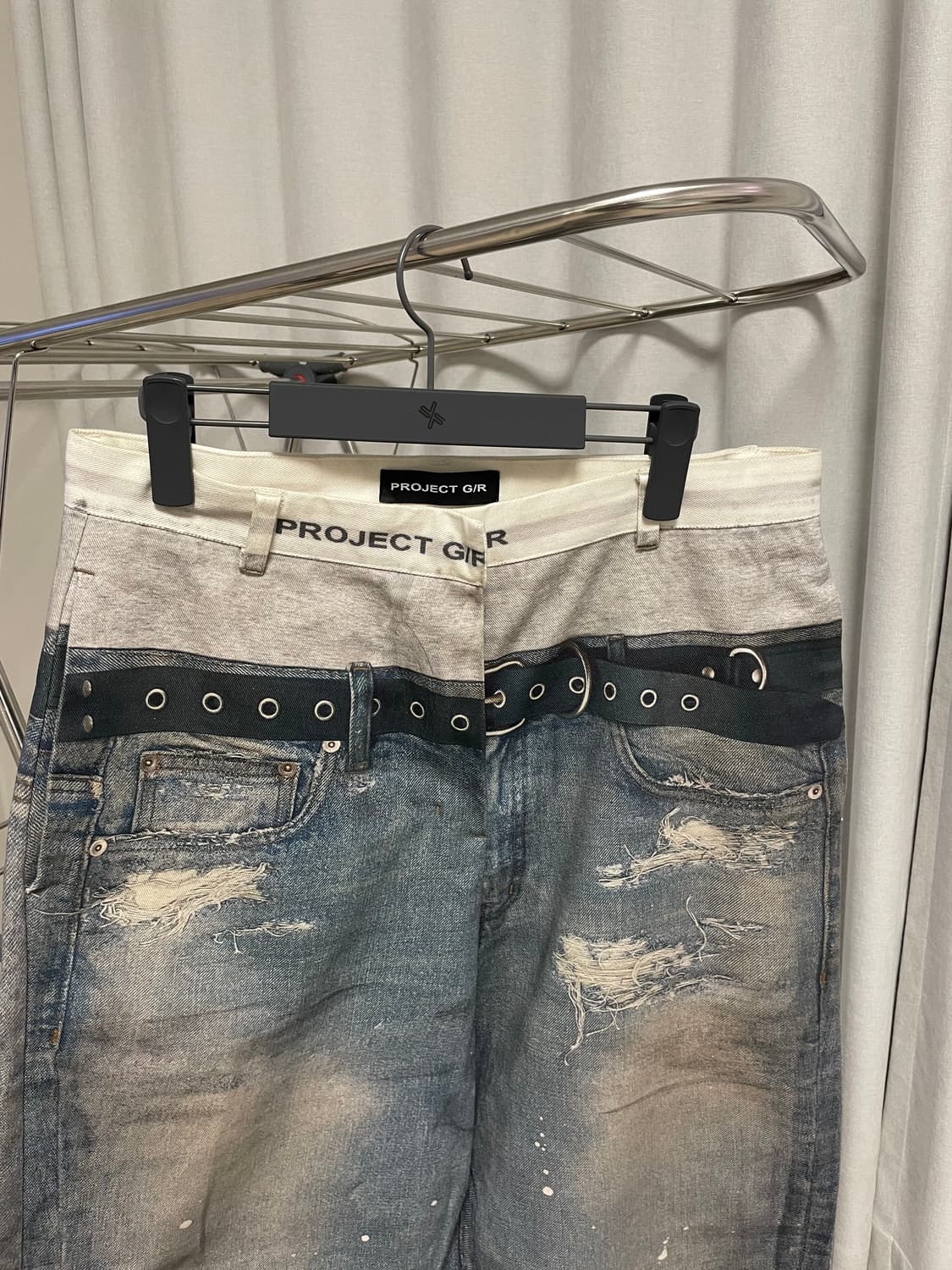 [2] 프로젝트 GR 트롱프 뢰유 데님 프린트 팬츠 블루 상품이미지2