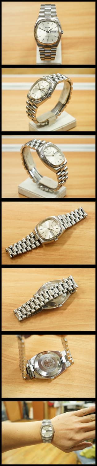 80s 부로바 tv형 롤렉스 프레임 오토매틱 시계 상품이미지2