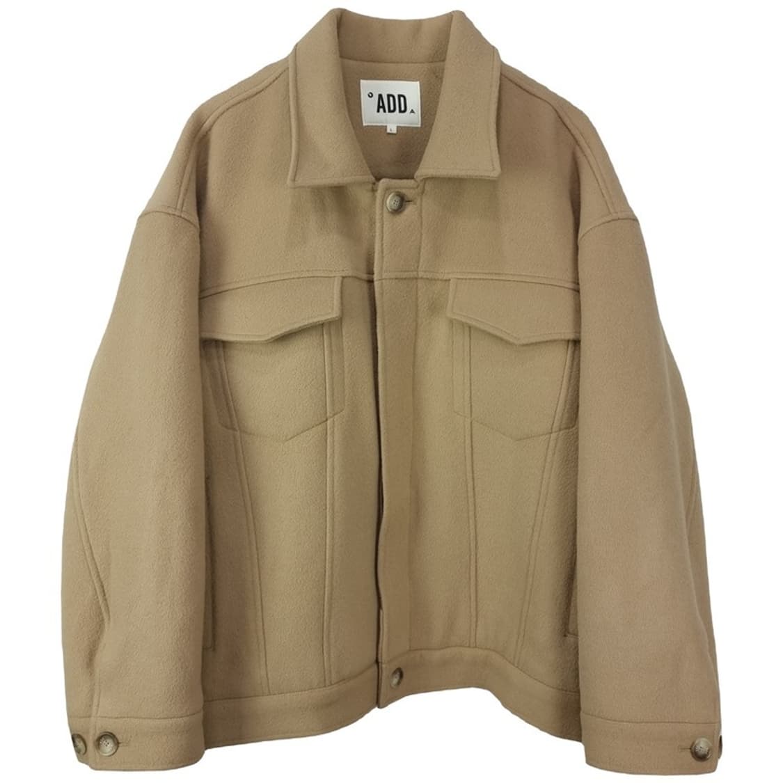 [ADD]  애드 오버핏 모직 트러커 숏 코트 자켓 베이지 M16486 상품이미지2