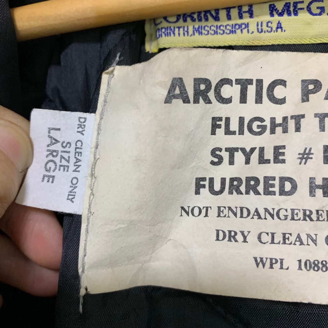 코린스 빈티지 야상 점퍼 퍼 후드 N3B 미군 y2k 카키 L 상품이미지5