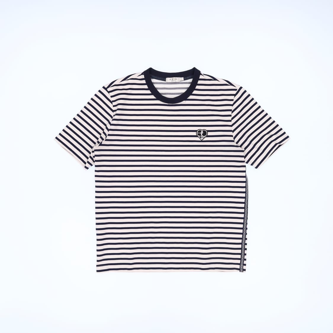 100 이지오 스트라이프 반팔 티셔츠 0223M2 상품이미지1