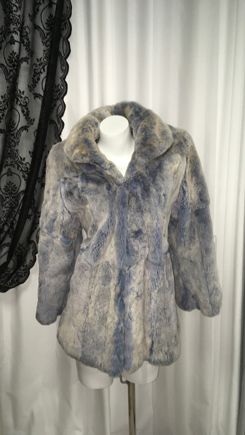 Vintage 오버핏 파스텔 블루 퍼자켓  상품이미지3