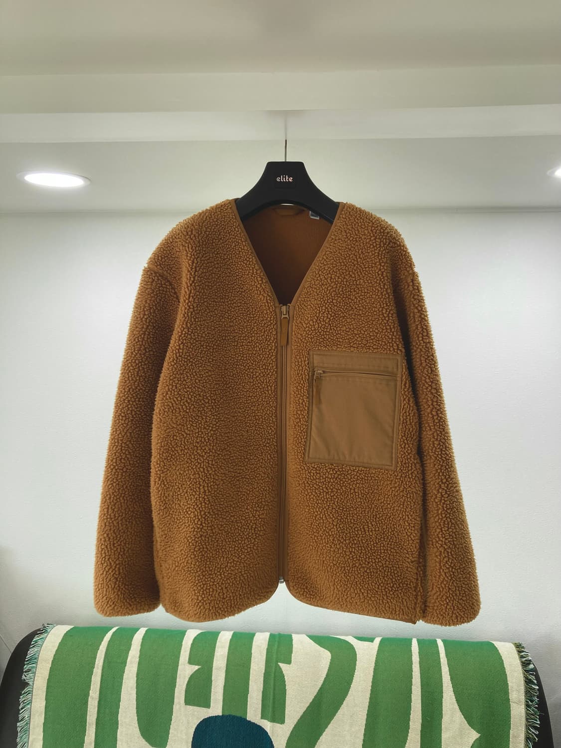 UNIQLO U 유니클로 U 플리스 뽀글이 후리스 v넥 집업 상품이미지1