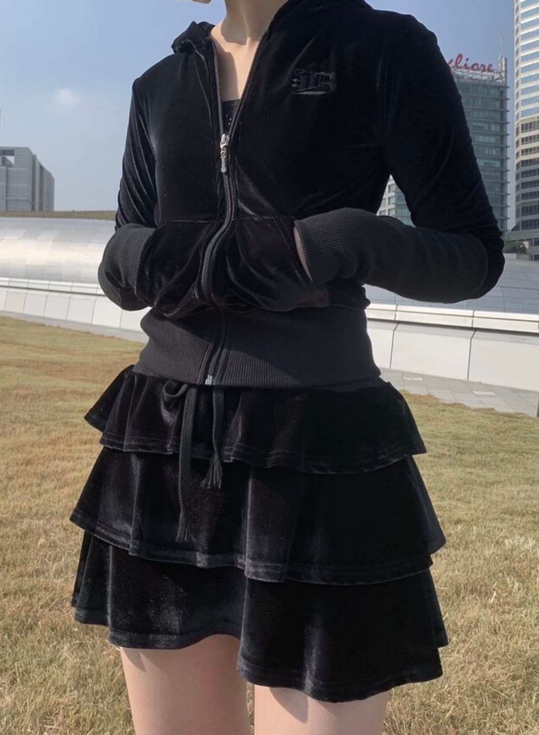 베이비메탈클럽 블랙 갸루 셋업 상품이미지1