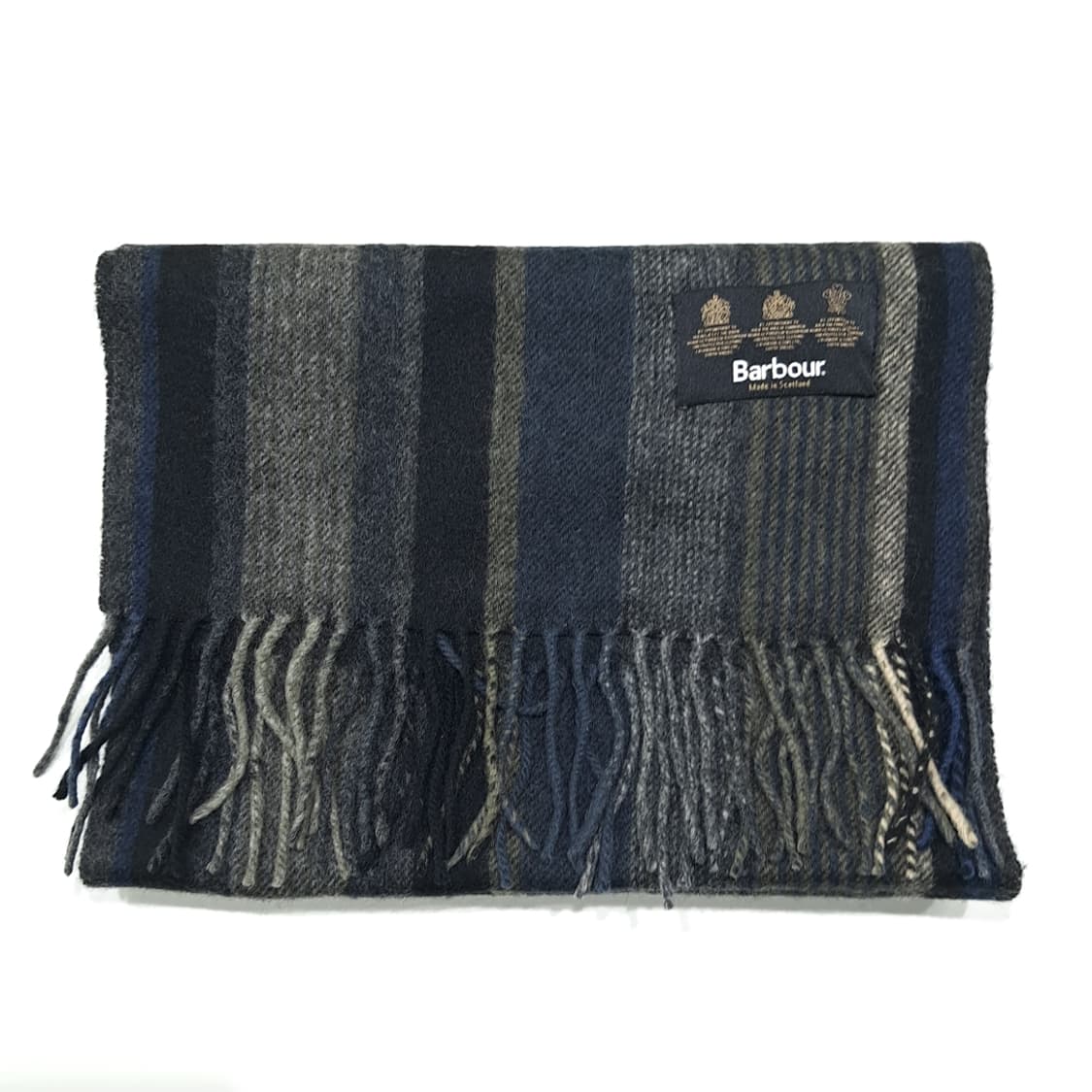 MX516 바버 90s 스코틀랜드판 울 스트라이프 멀티 머플러 목도리 상품이미지6