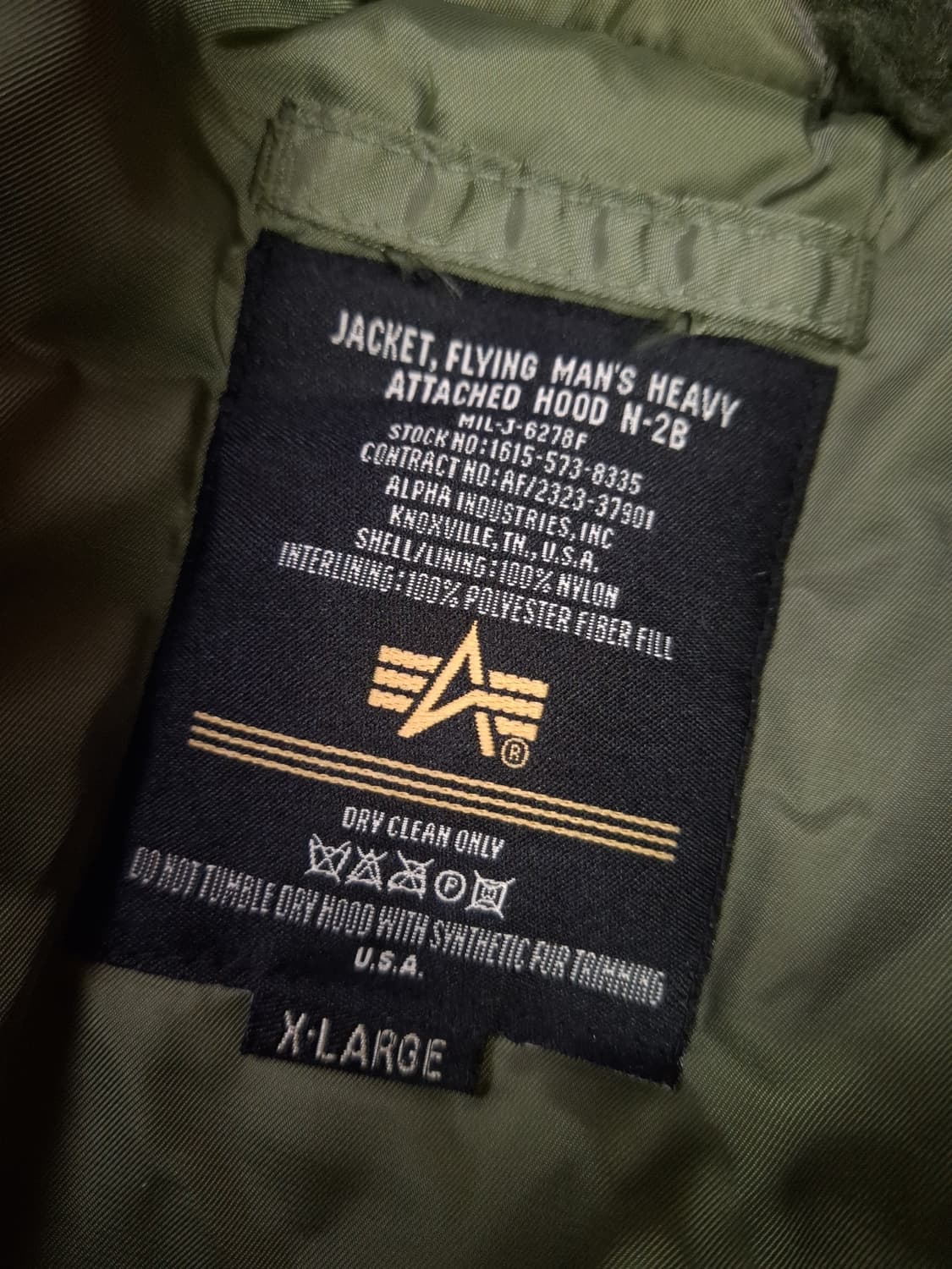 오리지날 알파사 민수용 미공군 N-2B 항공자켓 상품이미지4