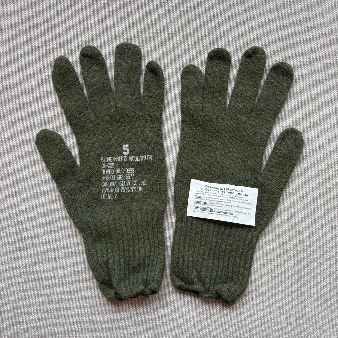 [데드스탁] 80s US ARMY M-1949 인서트 글러브 상품이미지2