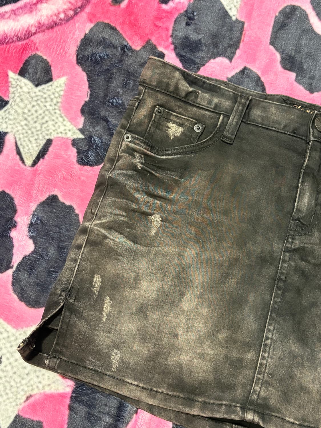 Grunge Washing damage Mini Skirt 상품이미지7
