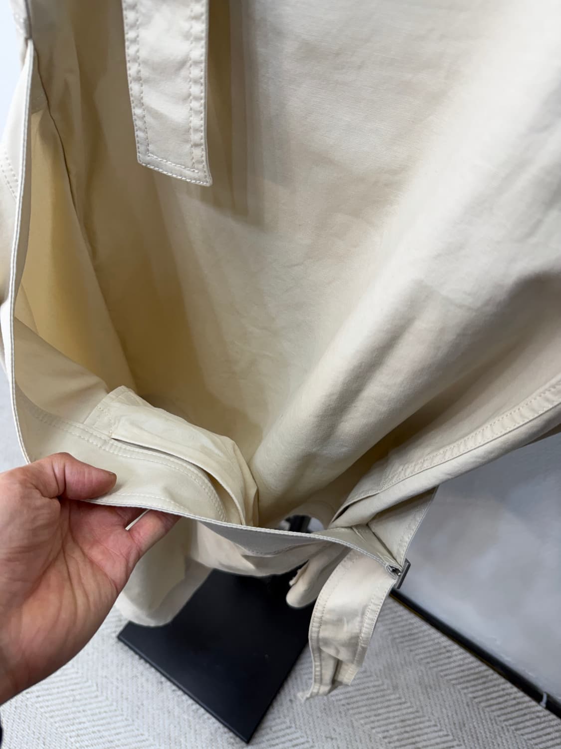 정품) COS 코스 아이보리 면 랩 스커트 원피스 40 상품이미지4