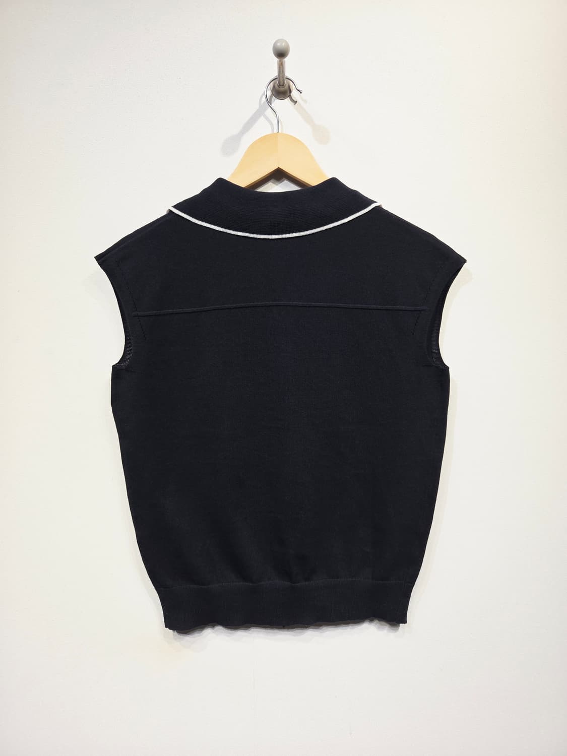 KARL LAGERFELD 칼라거펠트 파리 배색 카라 니트 베스트 상품이미지4