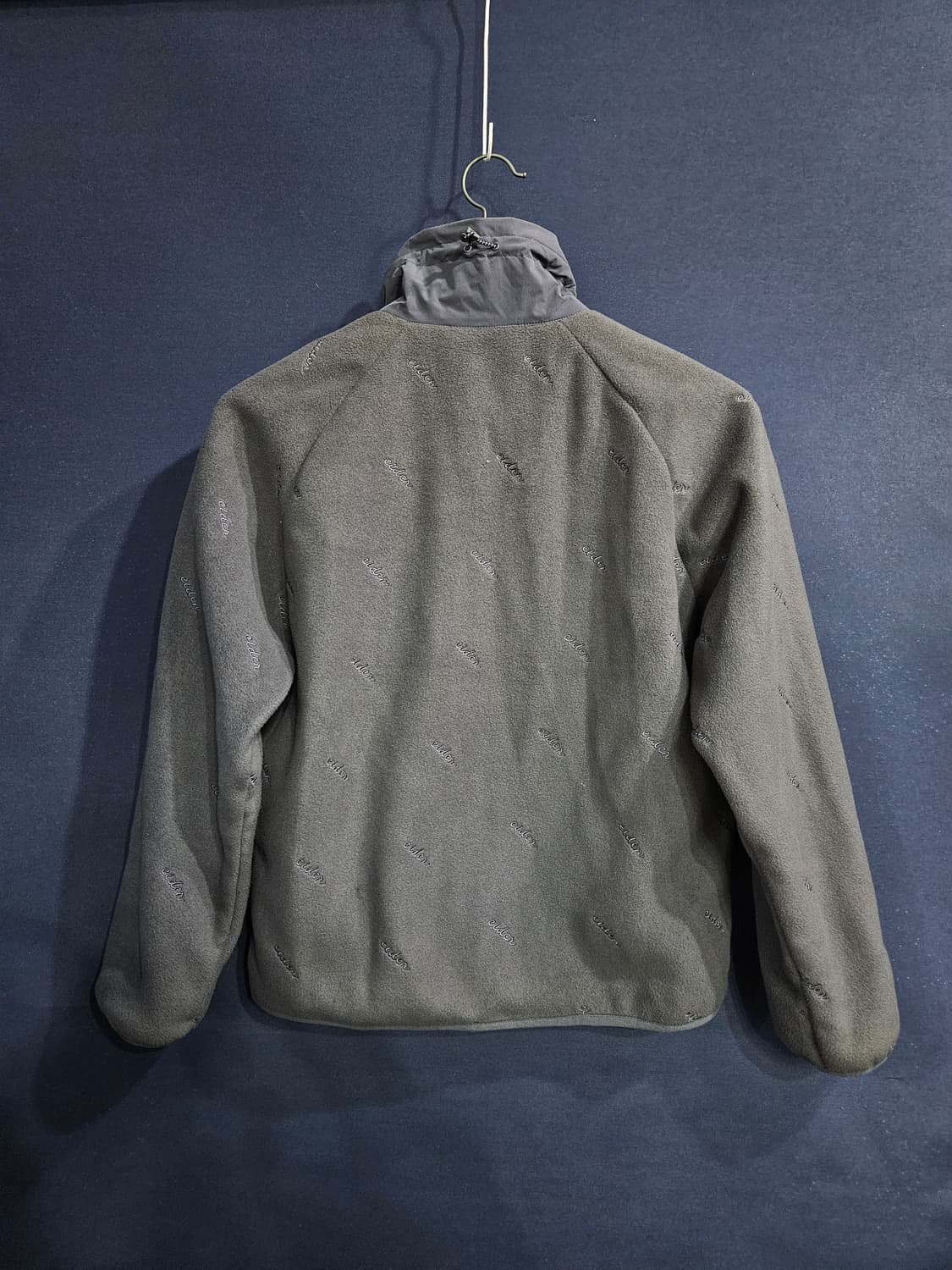 아이더 자수 로고패턴 그레이 남성 100 기모 집업자켓  상품이미지2