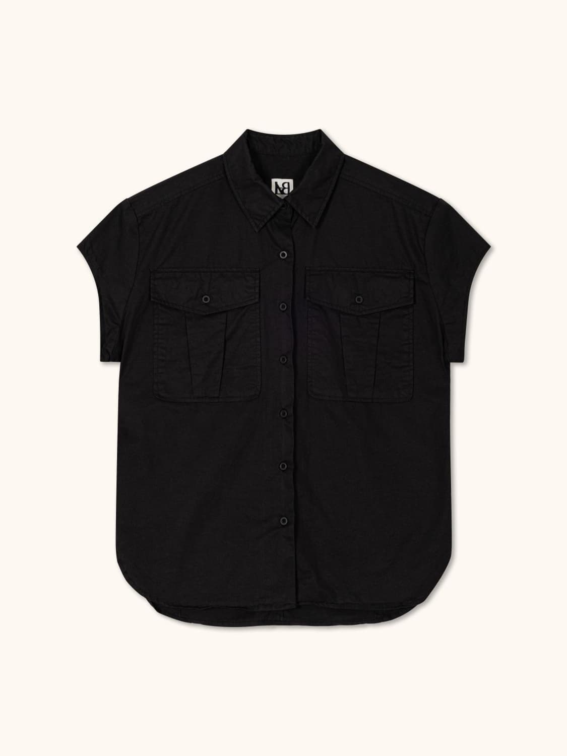 라벨아카이브 셔츠 Jade short sleeve shirt black 상품이미지1
