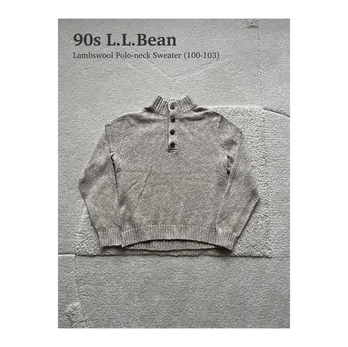 90s L.L.Bean 램스울 폴로넥 스웨터 (100-103) 상품이미지1