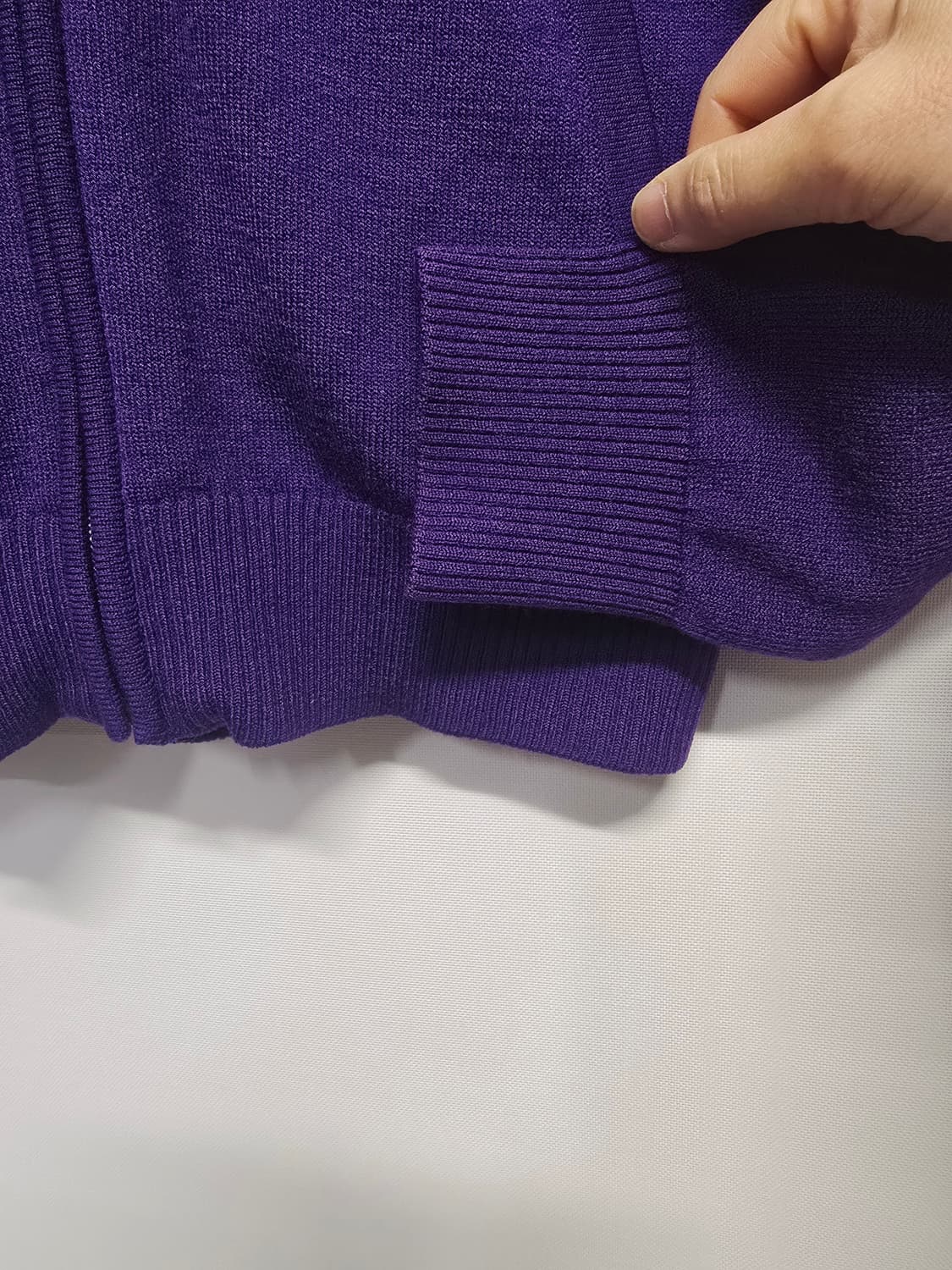라코스테 퍼플 니트 집업 가디건 상품이미지4