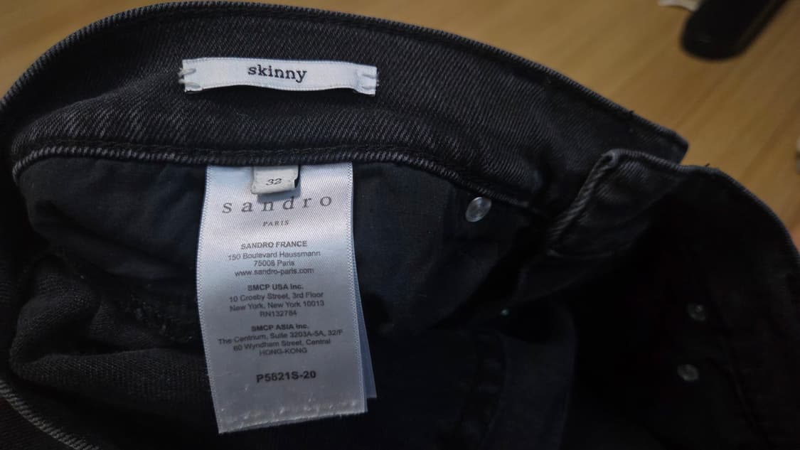 산드로 옴므 무릎 블랙진 상품이미지5