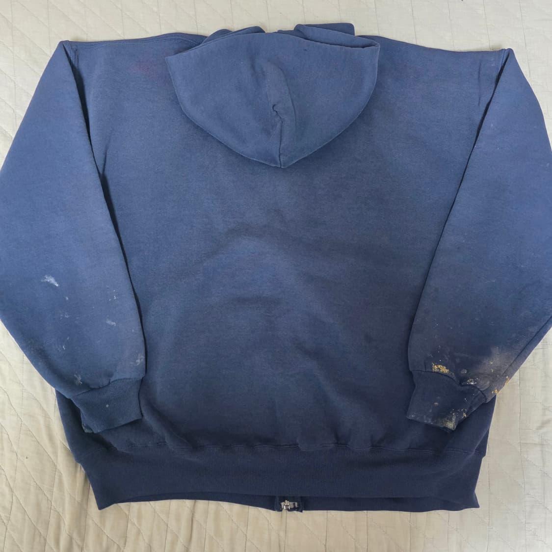 [XXL] 90s 러셀 애슬레틱 후드집업 네이비 하드페인팅 ver. 17 상품이미지5