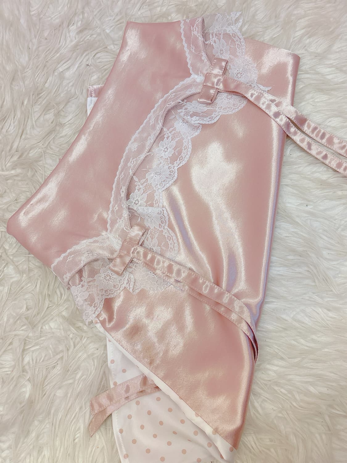 Ribbon lace pink midi skirt 상품이미지7