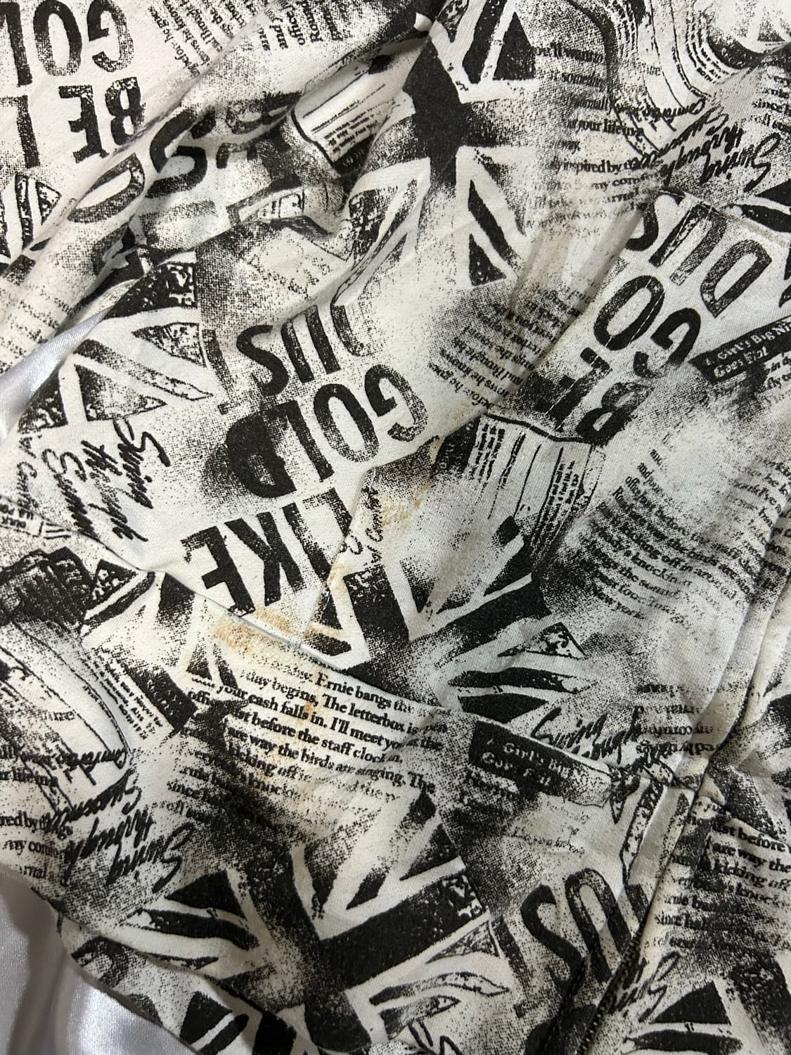 y2k paper printing hood zip-up 상품이미지3