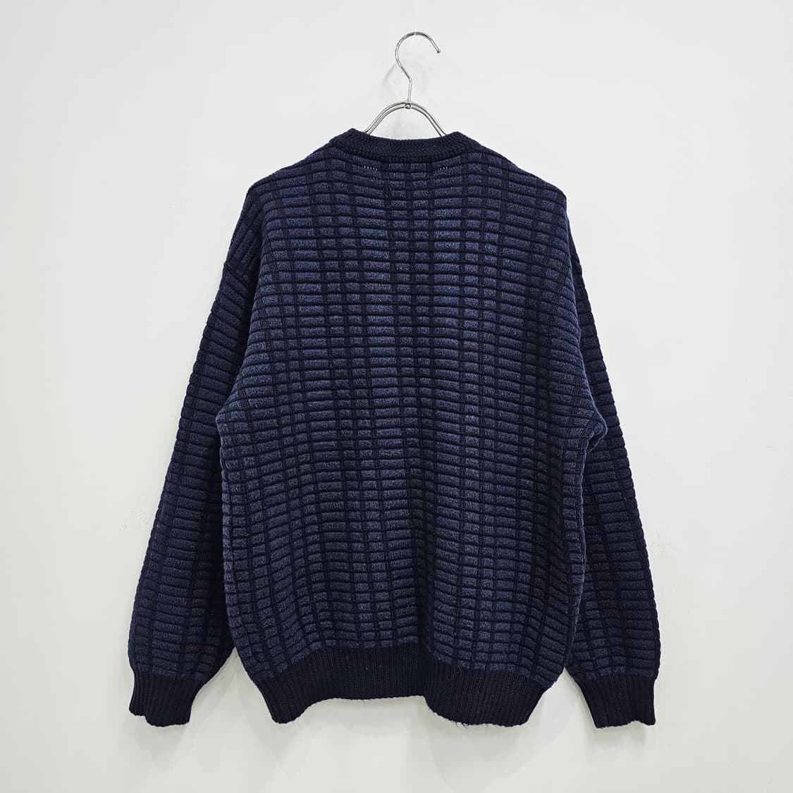 모혼방 네이비 패턴 니트 일본빈티지 상품이미지7