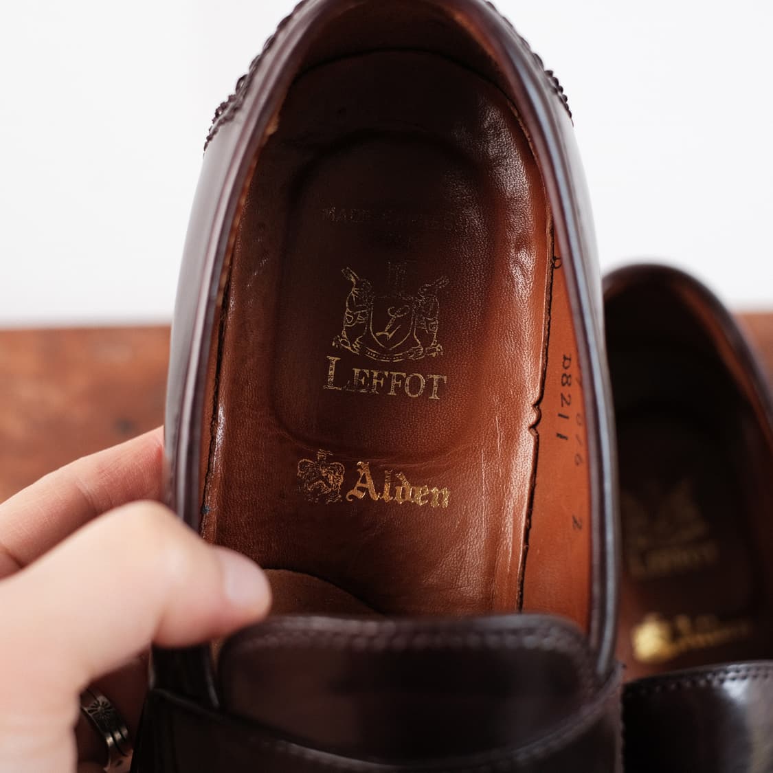 알든 7.5D사이즈 버건디 코도반 페니로퍼 레이든 라스트 상품이미지9