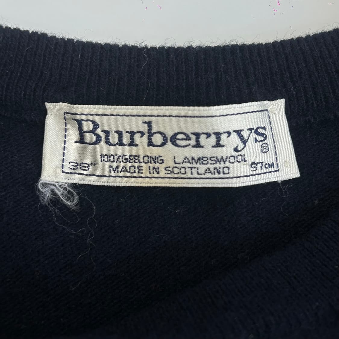 Burberry 버버리 아가일 네이비 반팔 니트 상품이미지6