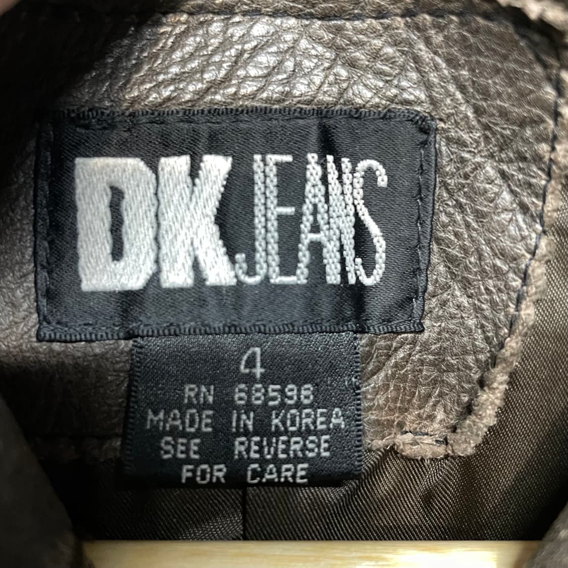 1990s DKNY JEANS 빈티지 가죽 자켓 상품이미지3