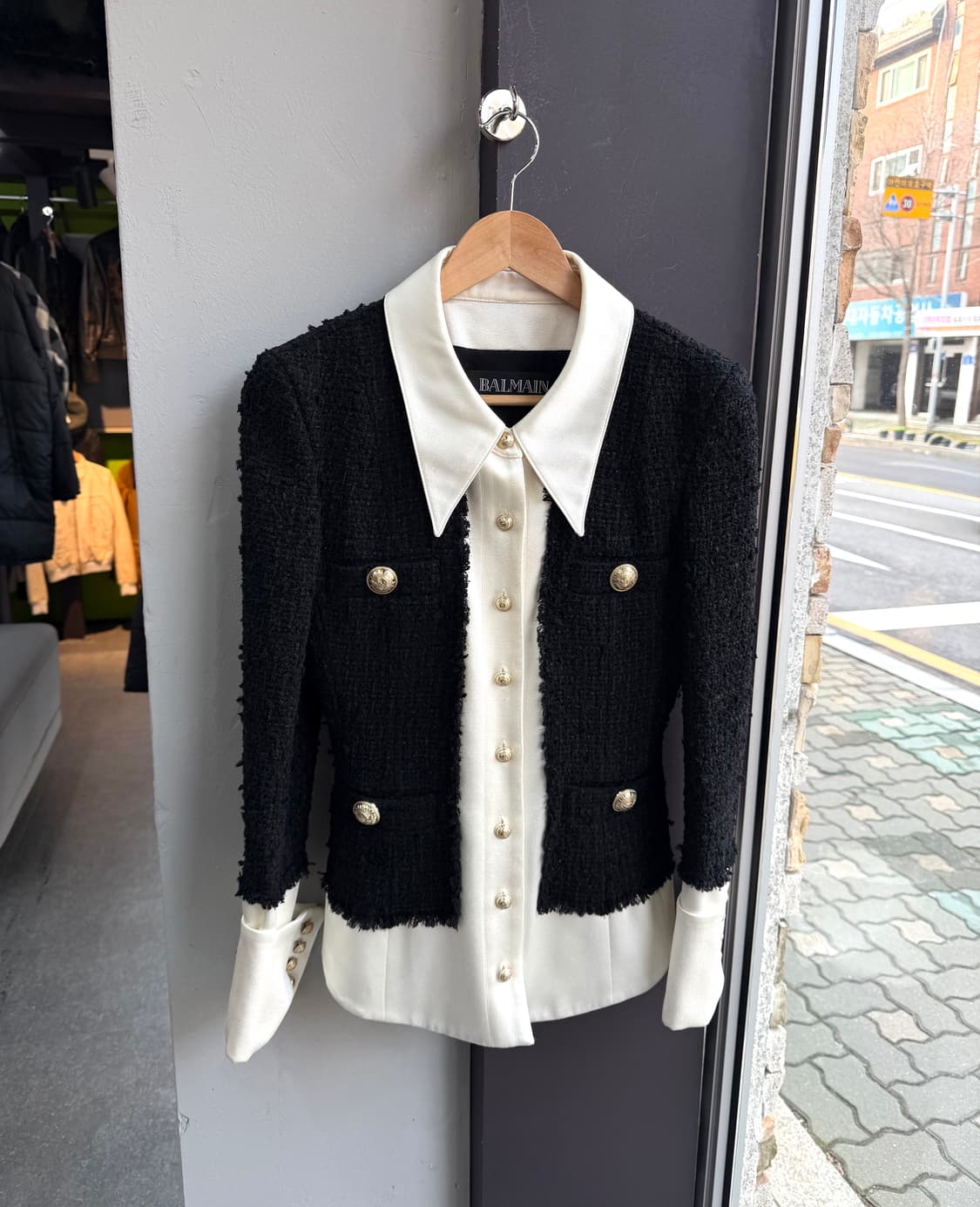 .34/ 발망 제니 레드폰 트위드 자켓 상품이미지4