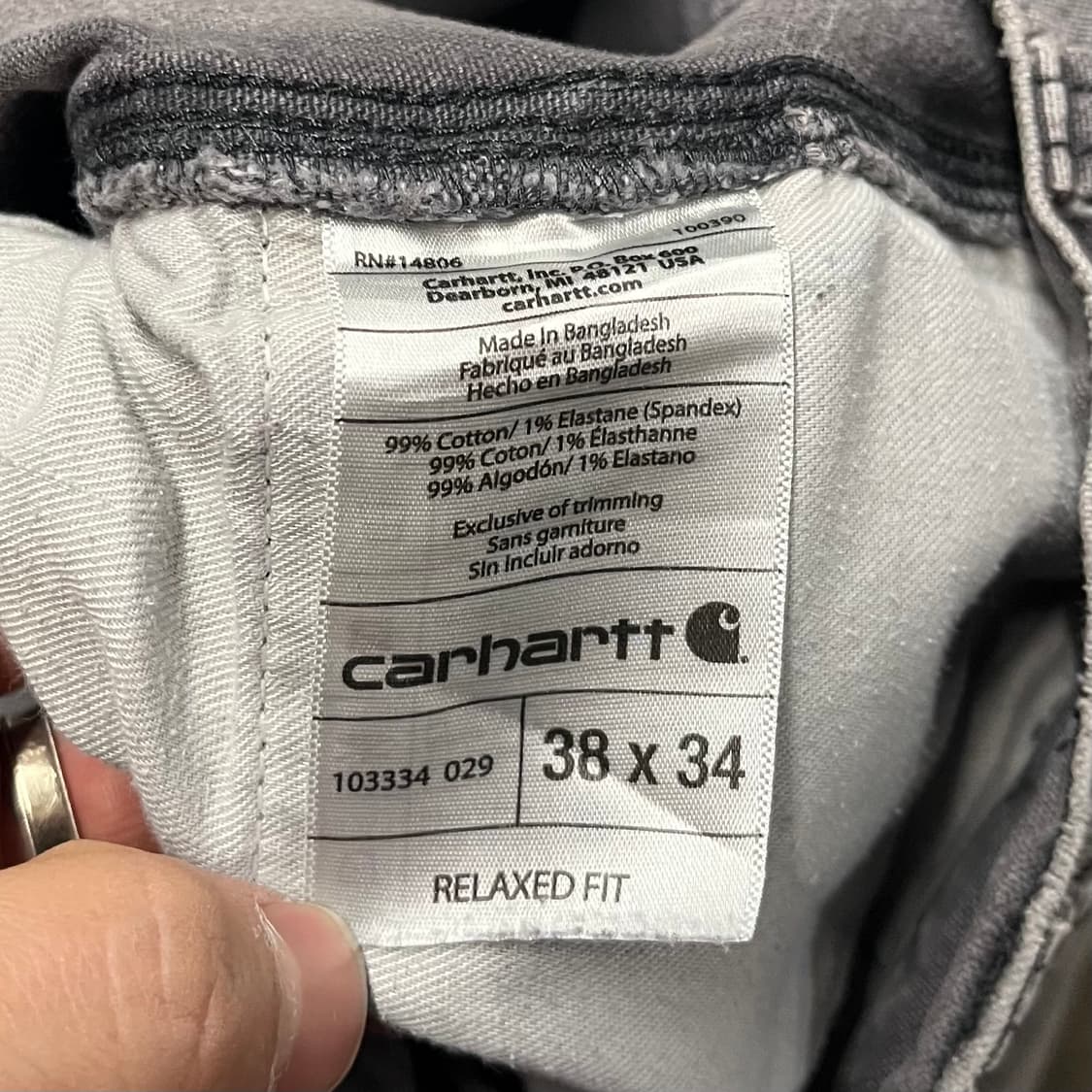칼하트 더블니 워크 팬츠 (37“) 상품이미지7