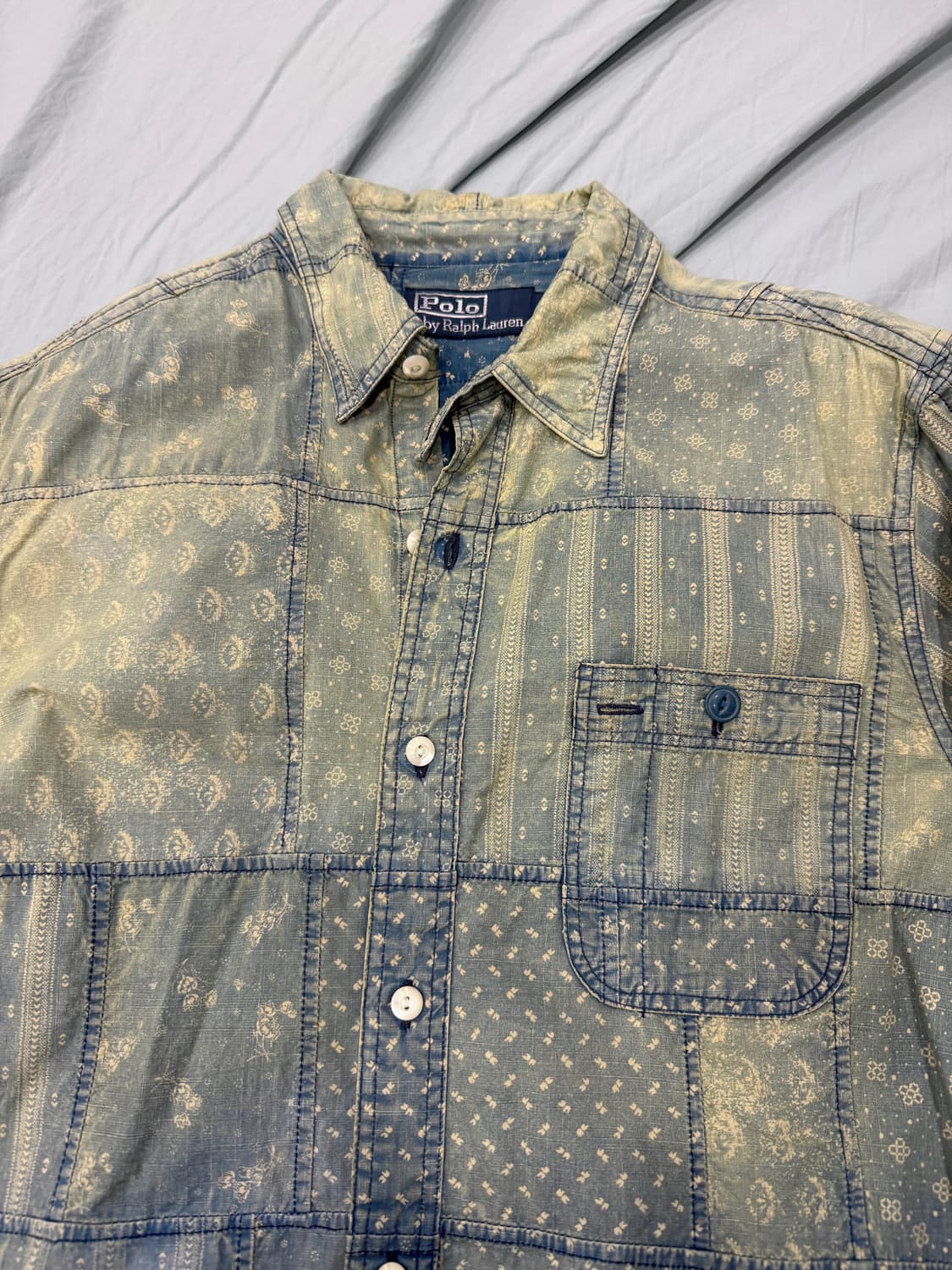 폴로 패치워크 셔츠, rrl 상품이미지2