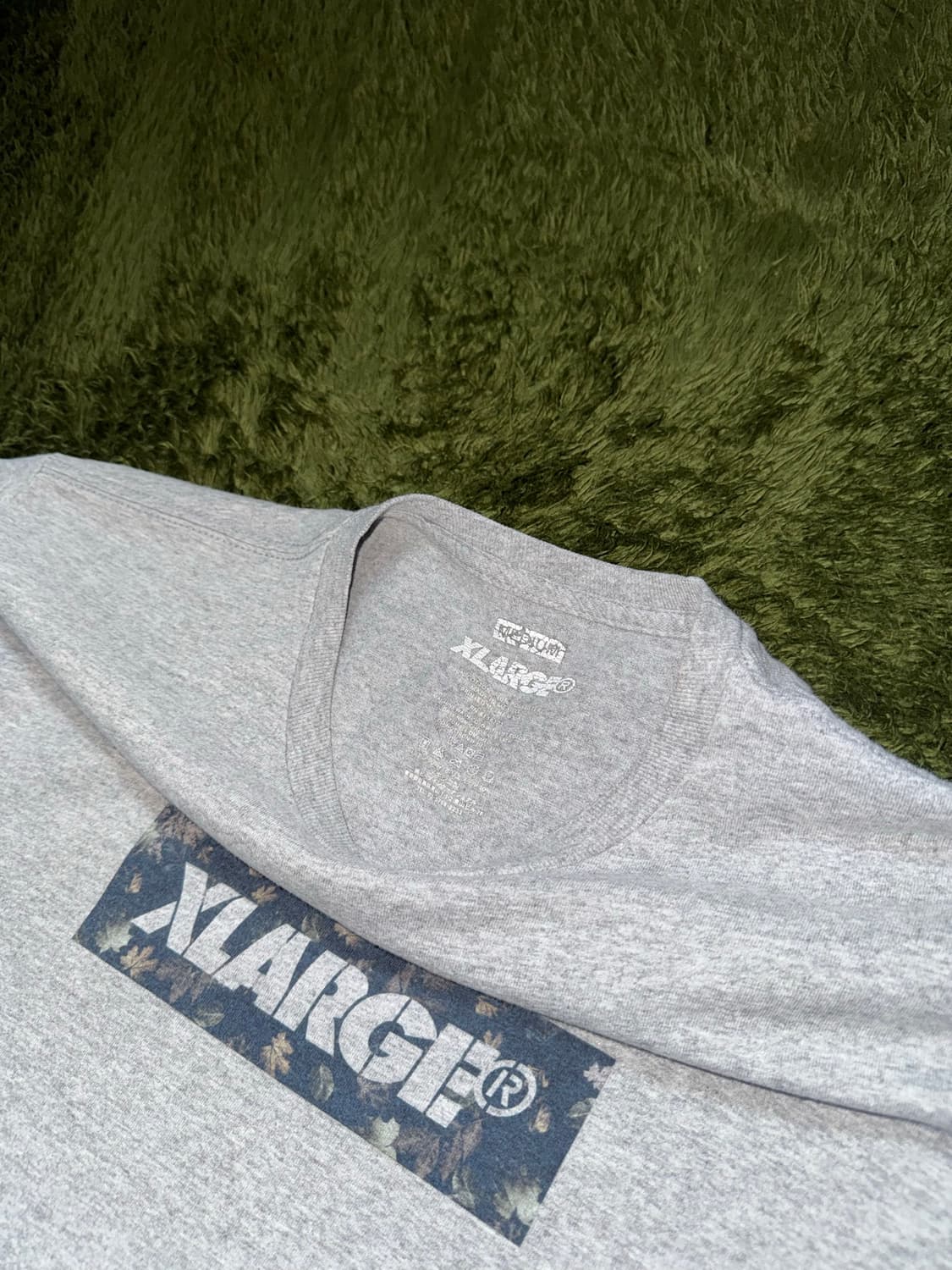 [M] 00s Xlarge 엑스라지 튜블러 박스로고 티셔츠 그레이 상품이미지3