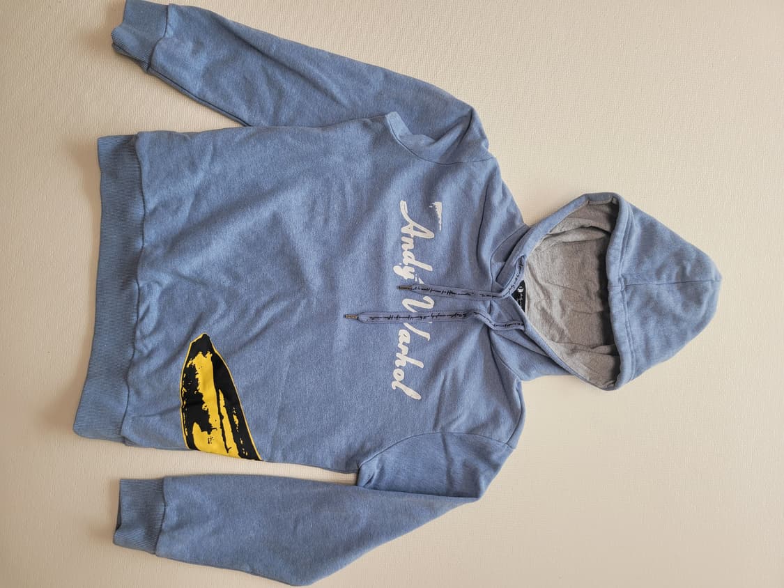 DOHC 앤디 워홀 바나나 프린팅 후드티 L 스카이블루 상품이미지1