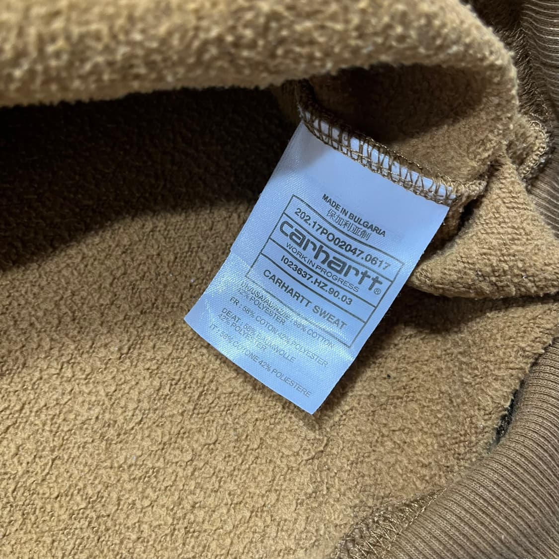 Carhartt WIP Brown Sweat Crewneck 상품이미지5