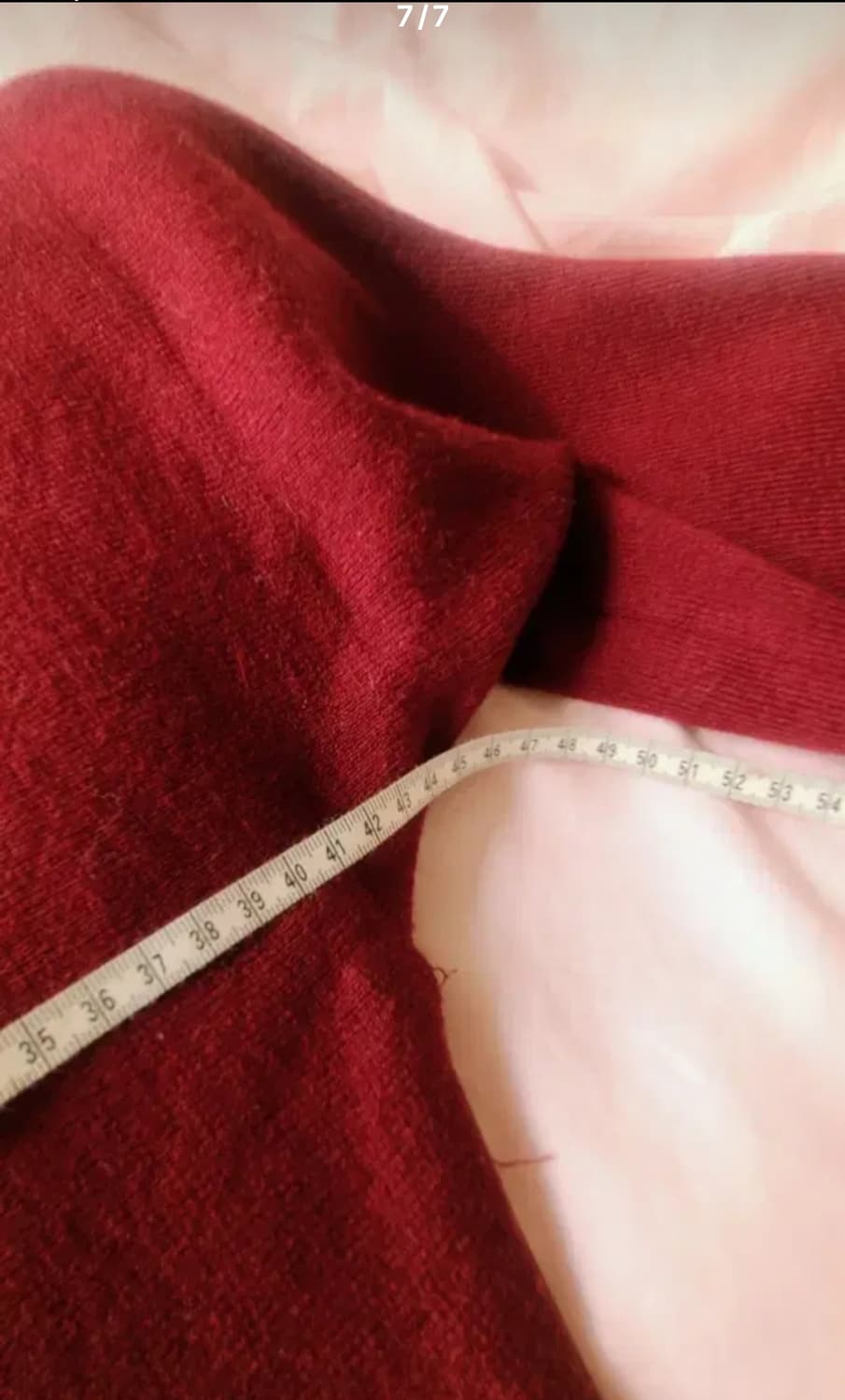 리본 버건디 컬러 니트 원피스 상품이미지7