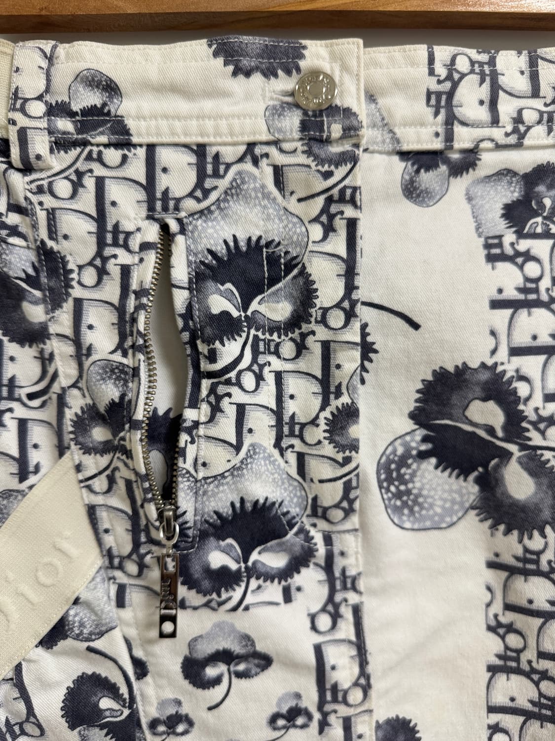 디올 오블리크 패턴 화이트 스커트 상품이미지4