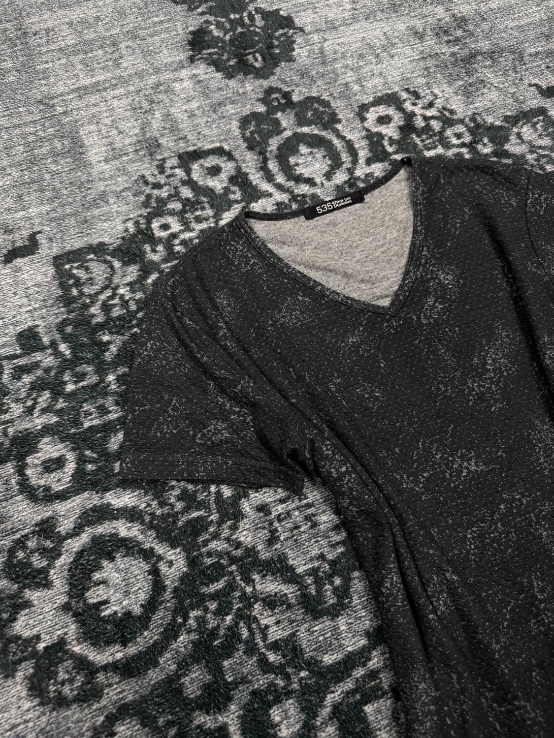5351 pour les homme black abstract t shi 상품이미지2