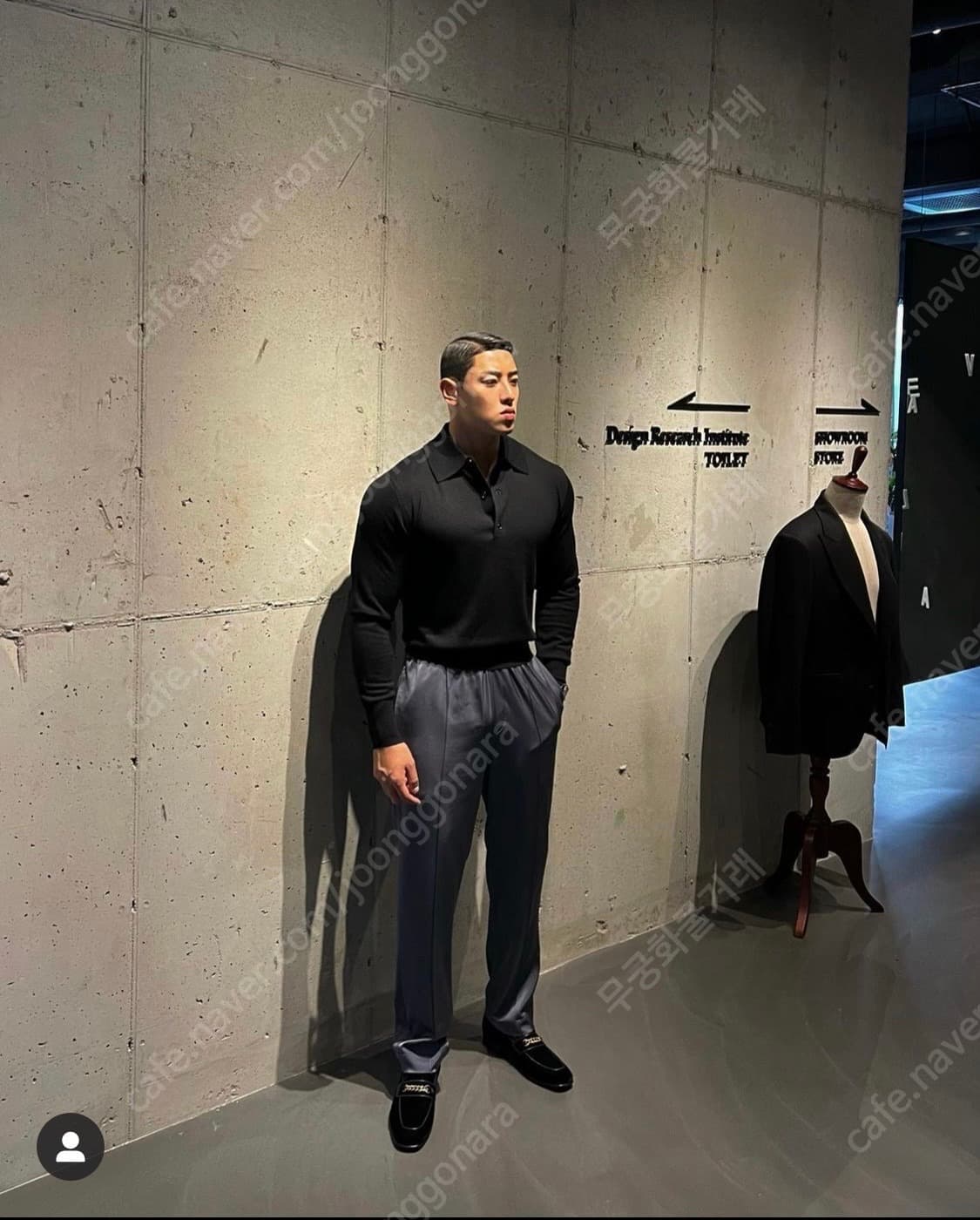 볼란테 VOLANTE 남성 울 카라니트 블랙 상품이미지2