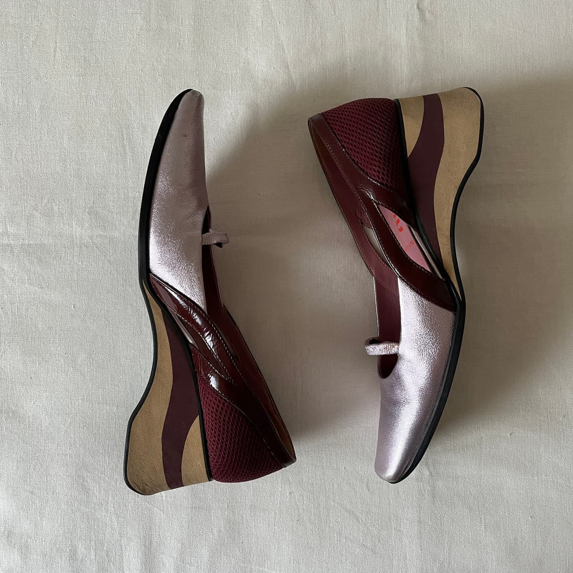 SS2000 미우미우 스포츠 메탈릭 핑크 웨지 상품이미지6