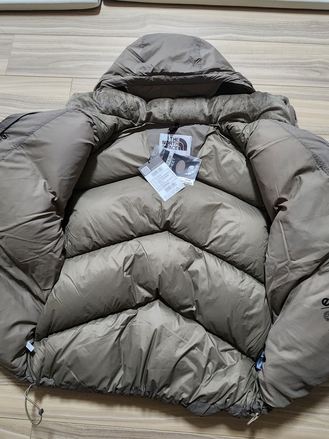 노스페이스에어피크다운점퍼패딩xl베이지브라운 상품이미지10