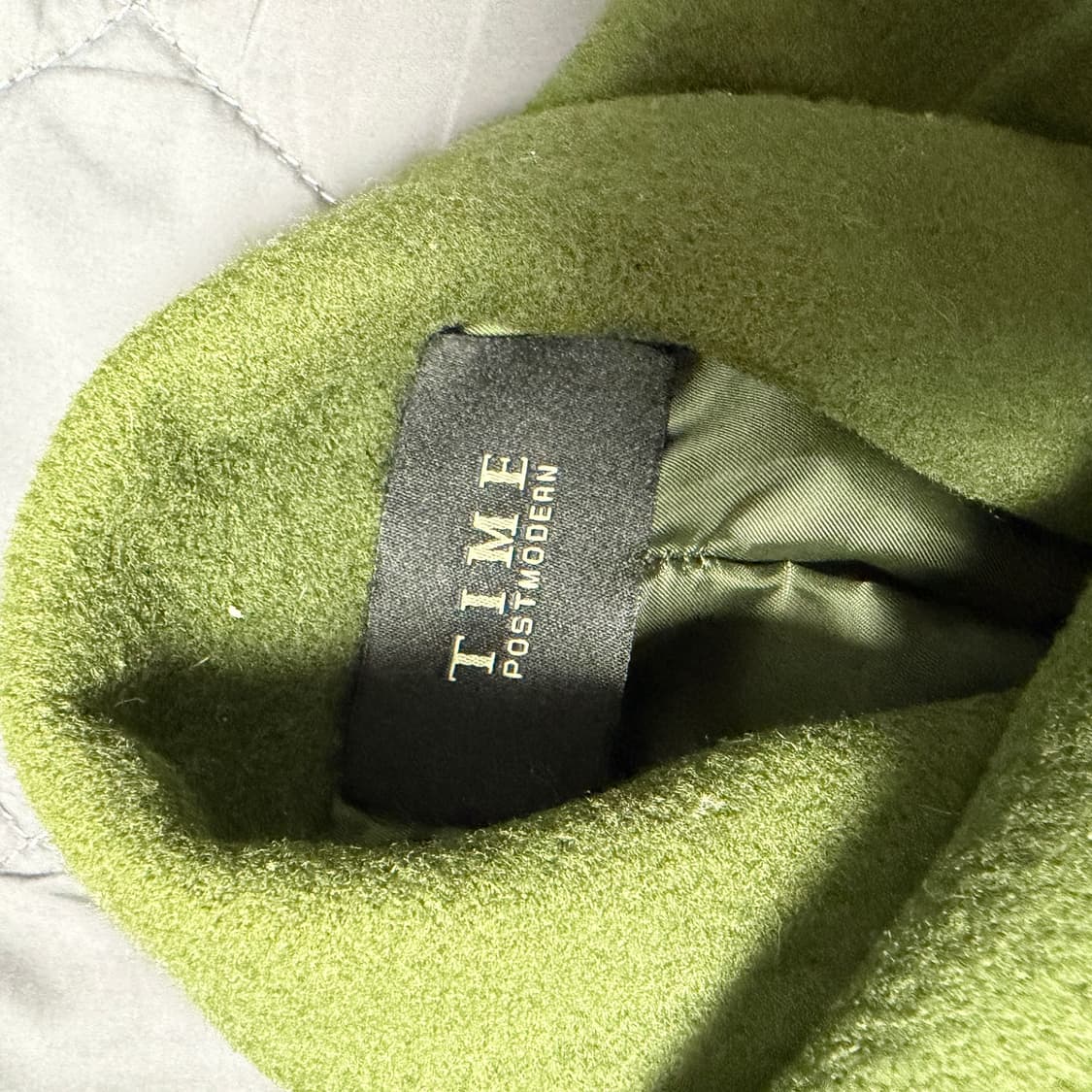 타임 캐시미어 여성코트 카키 레이어드 상품이미지3