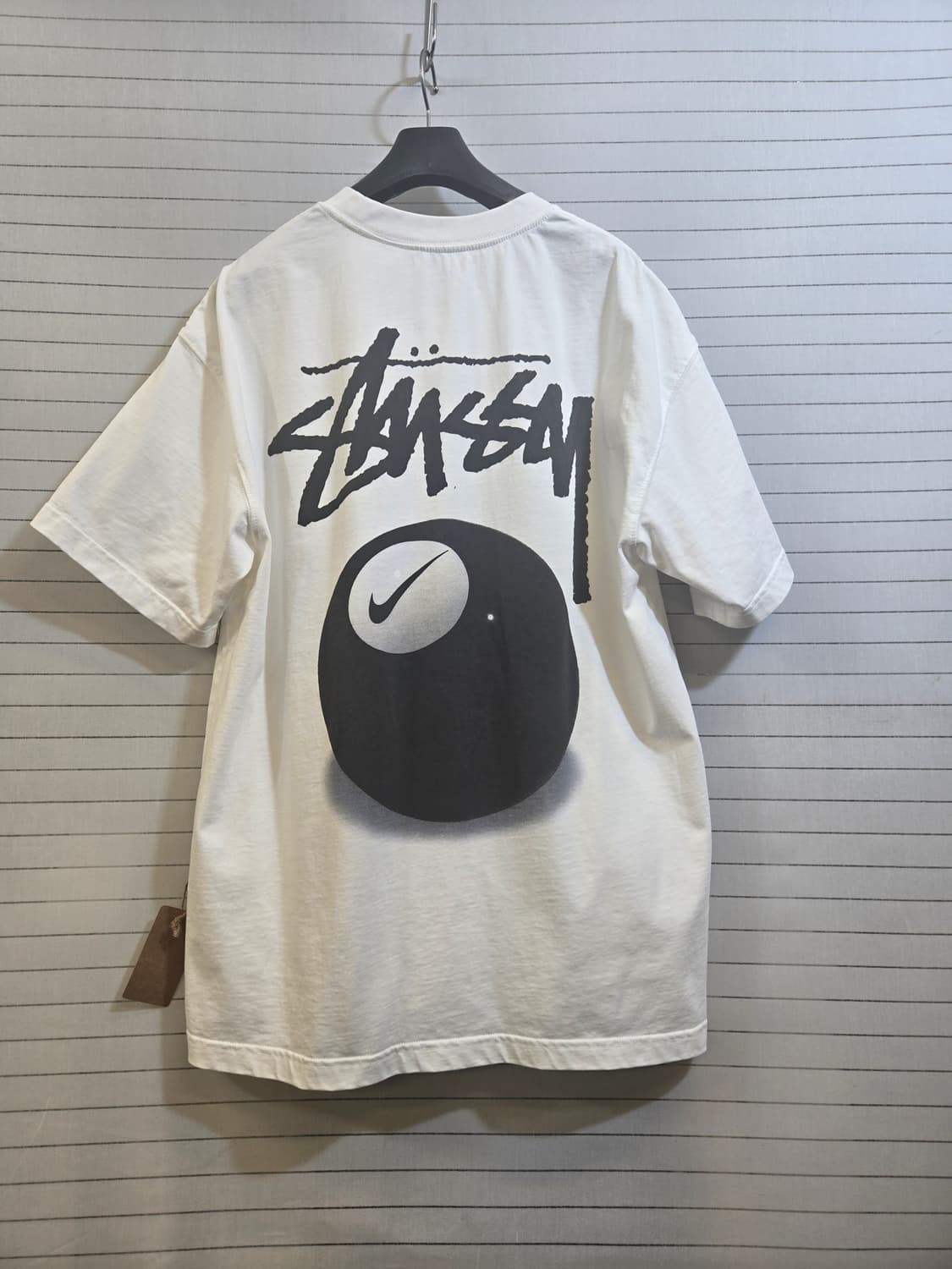 스투시x나입기 8볼 반팔 티셔츠 화이트 상품이미지1