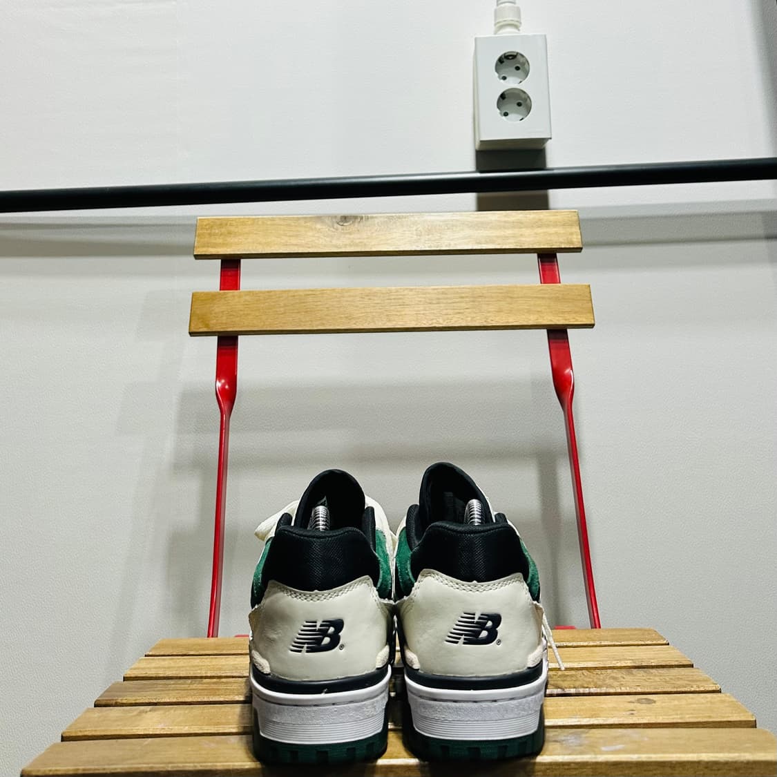 250) 뉴발란스 운동화 남녀공용 신발  550 레더 아이보리 그린 상품이미지4