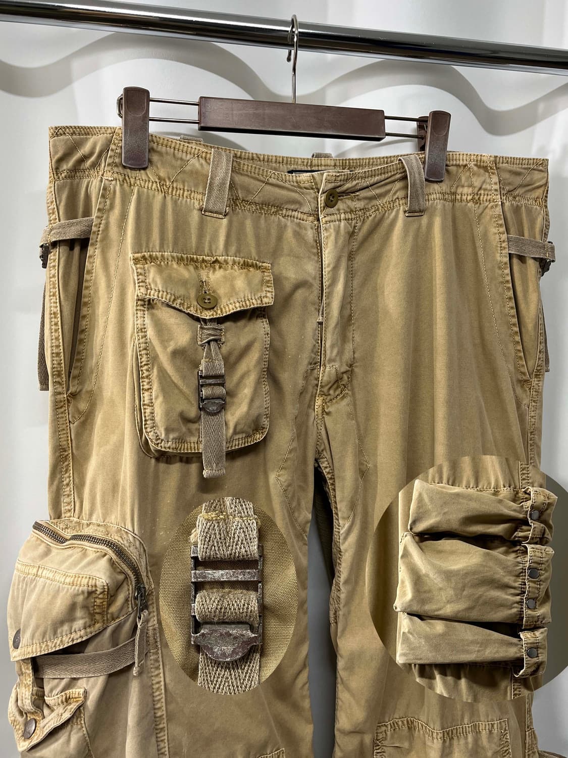 90's 폴로랄프로렌 아카이브 밀스펙 유틸리티 파일럿 탄창카고팬츠 36 상품이미지5