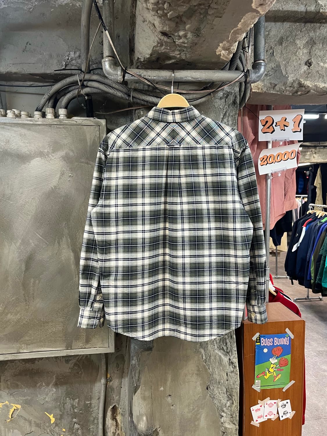 디스이즈네버뎃 체크 셔츠 그린 S #csz3278 상품이미지2